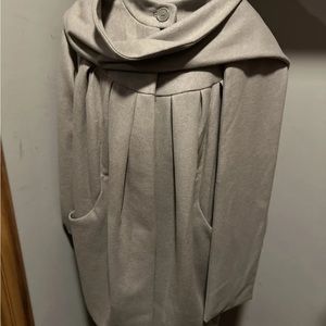 H&M Wool Swing Scarfed Collar Coat Size 6